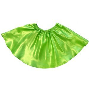 Bright green satin mini skirt. Adult size XXS (also fits girls size M)